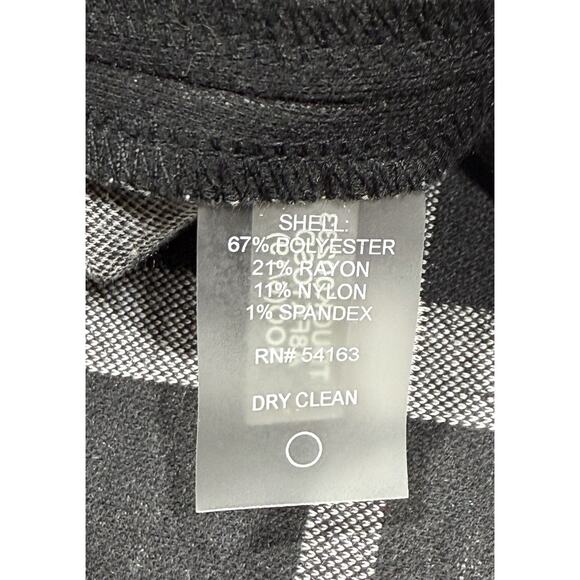 Tommy Hilfiger Woman’s Plaid A-Line Dress Size 12 Black / White - Picture 4 of 6